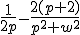 \frac{1}{2p}-\frac{2(p+2)}{p^2+w^2}